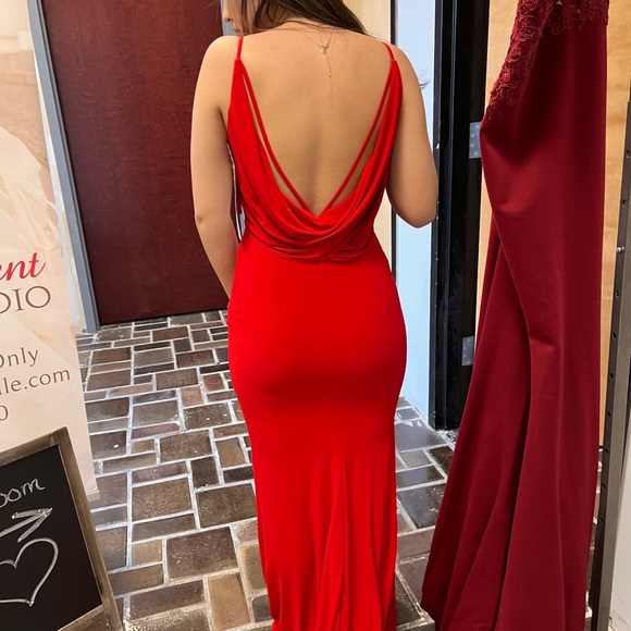 Size 0, Red, Zoey Grey Prom Dress - Picture 1 of 3